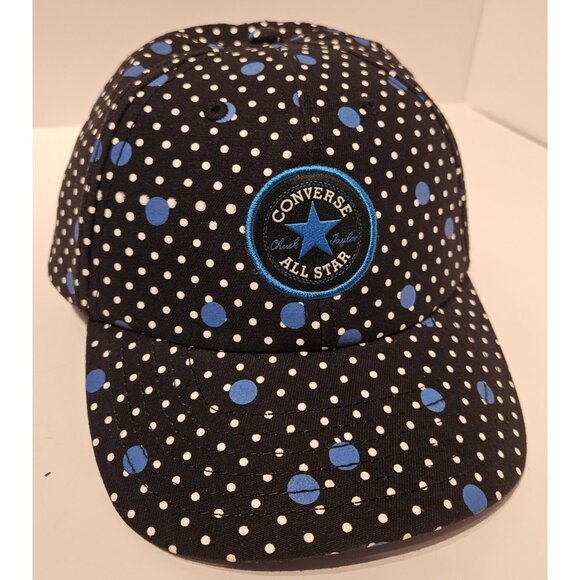 Converse All Star Chuck Black Taylor polka dot Hat STRAP-BACK Adjustable Strap - Picture 1 of 8